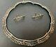 Vintage Mexican Taxco Sterling Silver 925 Collar Necklace And Earrings Set 103g