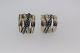 Vintage Michael Dawkins Sterling Silver And 14k Yellow Gold Earrings