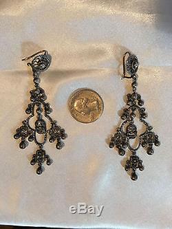 Vintage Sterling Peruzzi Large Dangle Earrings