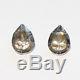 VINTAGE STYLE Stud Earrings Uncut/Rose Cut Diamond Sterling Silver 18k Gold