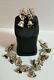 Vintage Taxco Mexico 925 Sterling Silver Holly Bells Bracelet & Earrings