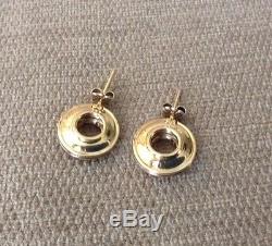 Vintage Tiffany & Co Paloma Picasso Sterling Silver 18k Gold Reversible Earrings