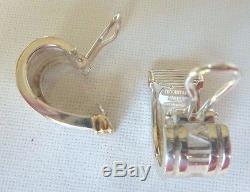 Vintage Tiffany & Co Sterling Silver/18k Gold Atlas Roman Earrings 1