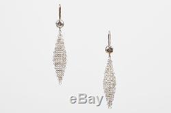 VINTAGE Tiffany & Co. Elsa Peretti Sterling Silver Mesh Drop Earrings