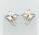 Vntg B&l Denmark 925 Sterling Silver Abstract Modernist Earrings Circa 50s-60s