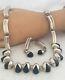 Vtg 110g Bold Chunky Taxco Mexico Mexican Sterling Silver Necklace Earrings Set