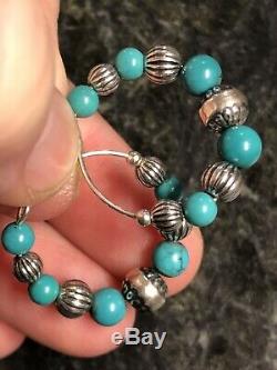 VTG Sterling Silver Turquoise Set / Lot Necklace Bracelet Earrings 925 C Pollack