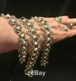 VTG TAXCO Concho Sterling Silver PRE EAGLE Necklace Bracelet Earrings & Ring