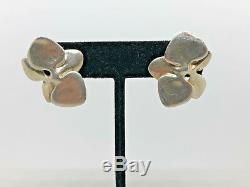 VintageTiffany & Co. 1984 ANGELA CUMMINGS Sterling Silver Orchid Earrings #465