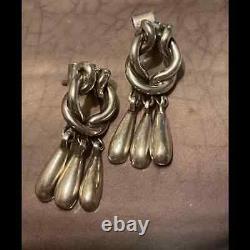 Vintage 1940 Knot Sterling Silver Dangling Earrings