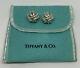 Vintage 1990 Tiffany 925 Sterling Silver Signature Crossover X Omega Earrings
