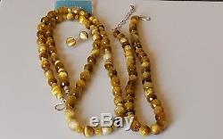 Vintage 1 DTR Jay King Sterling Silver Tigers Eye Earrings 2 Matching Necklaces