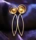 Vintage 22k Gold Sterling Silver Art Deco Artisan Made Earrings