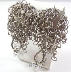 Vintage 925 Sterling Silver Chaotic Dangle Clip-On Earrings (56.5g) 462589