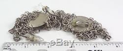 Vintage 925 Sterling Silver Chaotic Dangle Clip-On Earrings (56.5g) 462589