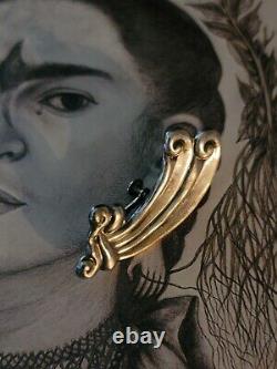 Vintage Alfredo Villasana Sterling Silver Taxco Mexico Earrings Screwback