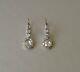 Vintage Antique Art Deco Earrings 925 Sterling Silver 2.51ct Lab Created Diamond