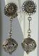 Vintage Antique Exotic Sterling Silver Filigree Dangling Clip Earrings