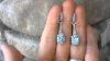 Vintage Aquamarine Diamond Dangle Earrings
