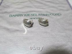 Vintage Barry Kieselstein Cord Turtle (Tortoise) Sterling Silver Earrings