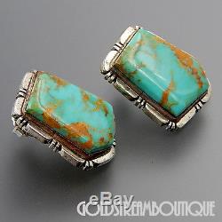 Vintage Carol Wylie Navajo Sterling Silver Gorgeous American Turquoise Earrings
