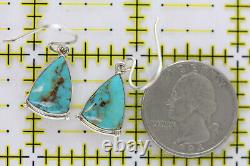 Vintage Cathy Webster Sterling Silver Turquoise Dangle Drop Earrings 925