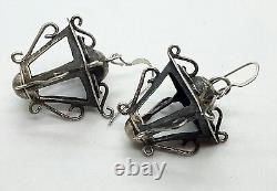 Vintage Chinese Sterling Silver Earrings