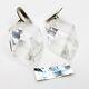 Vintage Clear Acrylic Acri-gem Sterling Silver Earrings Judith Hendler 1980's