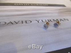 Vintage David Yurman Faceted Amethyst 18K Gold & Sterling Silver Cookie Earring