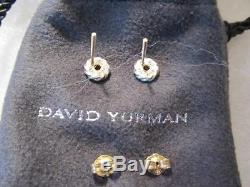 Vintage David Yurman Faceted Amethyst 18K Gold & Sterling Silver Cookie Earring