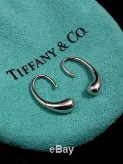 Vintage Designer Tiffany & Co. Elsa Peretti Sterling Silver Teardrop Earrings