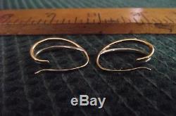 Vintage Ed Levin 14k Gold And Sterling Silver Earrings