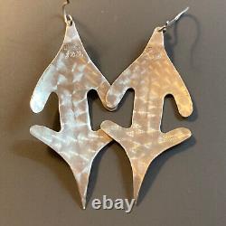 Vintage Estate Drop Dangle Earrings 925 Sterling Silver J Dale 2002 2.5 8.3g