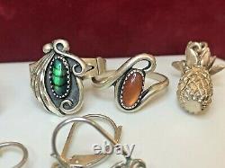 Vintage Estate Sterling Silver Lot Southwestern Jewelry Earrings Ring Bracelet