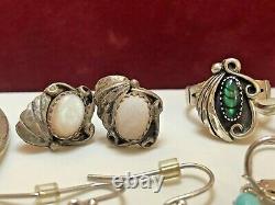 Vintage Estate Sterling Silver Lot Southwestern Jewelry Earrings Ring Bracelet