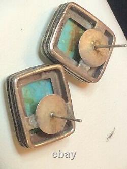 Vintage Estate Sterling Silver Lot Southwestern Turquoise Earrings Ring