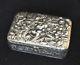 Vintage Fine Heavy Repousse Sterling Silver Stamp Box Earring Box 75.3 G