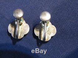 Vintage Georg Jensen #10 Flower Link Sterling 925 Silver Necklace & Earrings