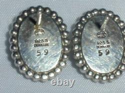 Vintage Georg Jensen Denmark Sterling Earrings #59