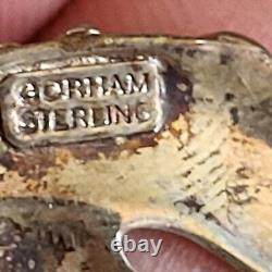 Vintage Gorham Sterling Silver Ring Sz 13 Ornate Unicorn Earrings