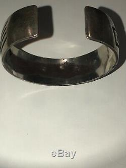 Vintage Hopi Sterling Silver Cuff Bracelet/ring Size 7/earring/Pendant Set Signe