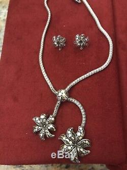 Vintage JOHN HARDY Sterling Silver & 18K Gold Pendant Necklace And Earrings