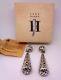 Vintage John Hardy Sterling Silver Dangle Earrings With Orig. Box Signed