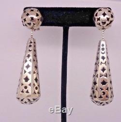 Vintage JOHN HARDY Sterling Silver DANGLE EARRINGS with Orig. BOX Signed