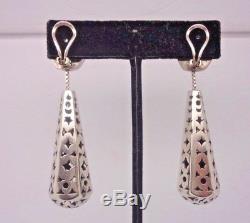 Vintage JOHN HARDY Sterling Silver DANGLE EARRINGS with Orig. BOX Signed