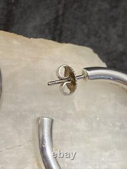Vintage James Avery Hoop Earrings Sterling Silver 925 1.25'' 9g AVERY 925