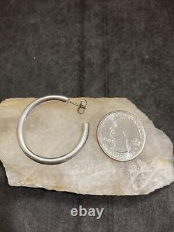 Vintage James Avery Hoop Earrings Sterling Silver 925 1.25'' 9g AVERY 925
