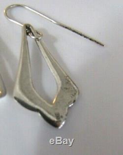 Vintage James Avery Sterling Silver Earrings Drop Dangle Long French Hook 1 1/2