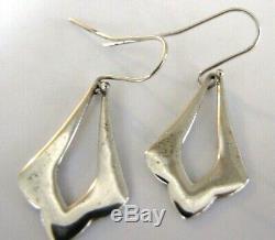 Vintage James Avery Sterling Silver Earrings Drop Dangle Long French Hook 1 1/2
