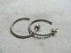 Vintage James Avery Twisted Wire Open Hoops Stud Sterling Silver Earrings Signed